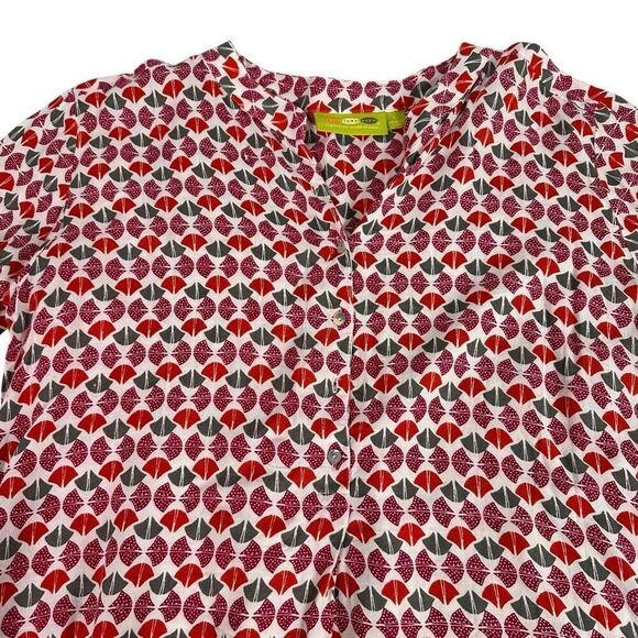 rockflowerpaper Tunic Blouse size Large Pink, Orange Missing Button - Picture 8 of 8